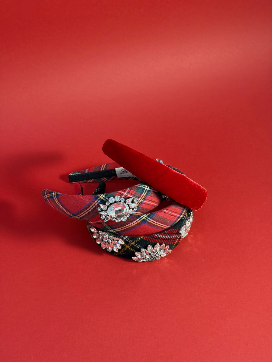 Cerchietto Bombato Tartan Gioiello