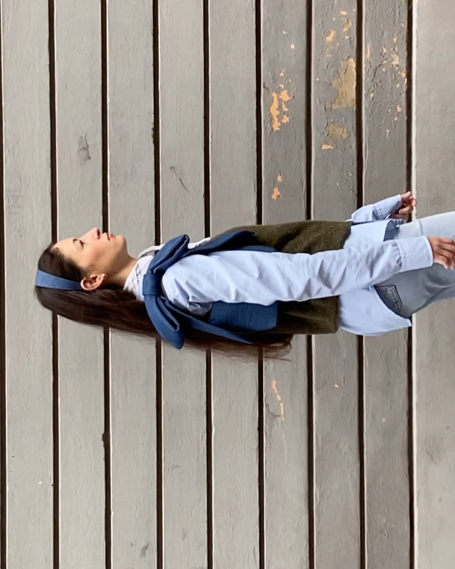Cerchietto Piatto Denim