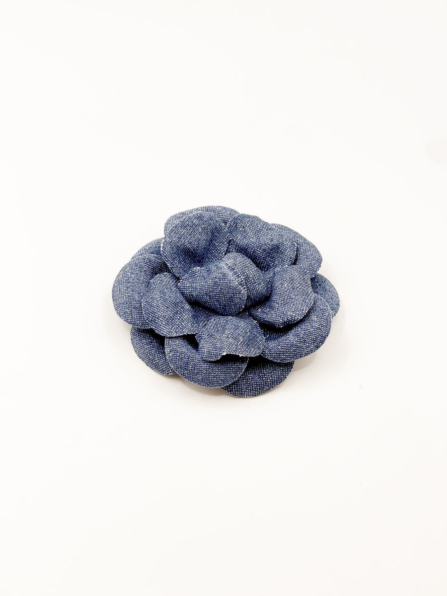 Spilla Fiore In Denim