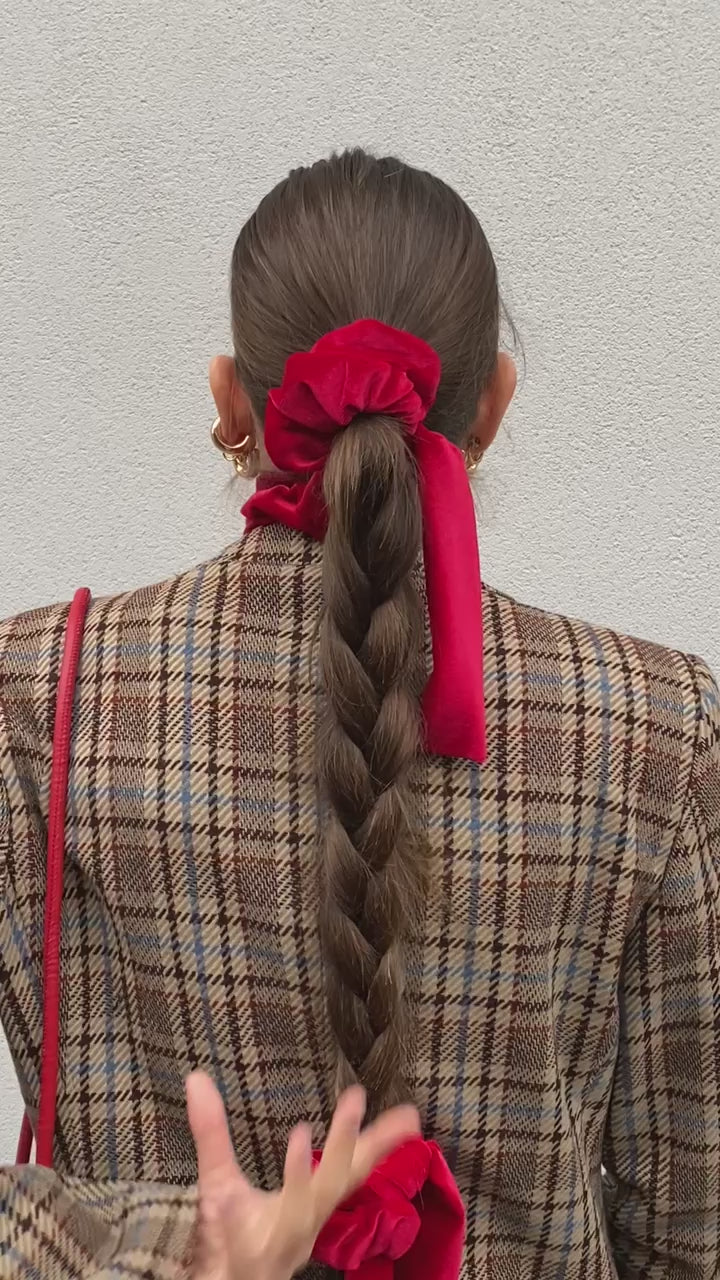 Scrunchies Velluto Rosso