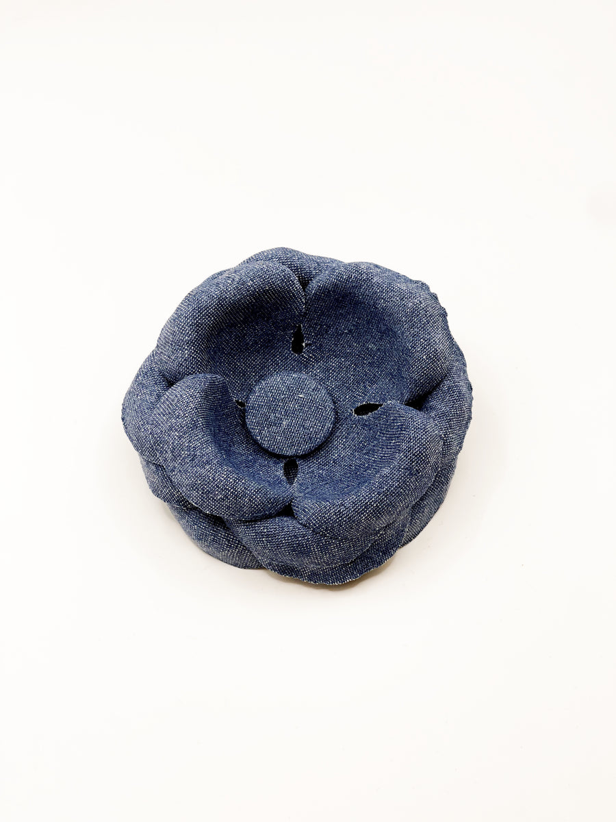Spilla Camelia In Denim