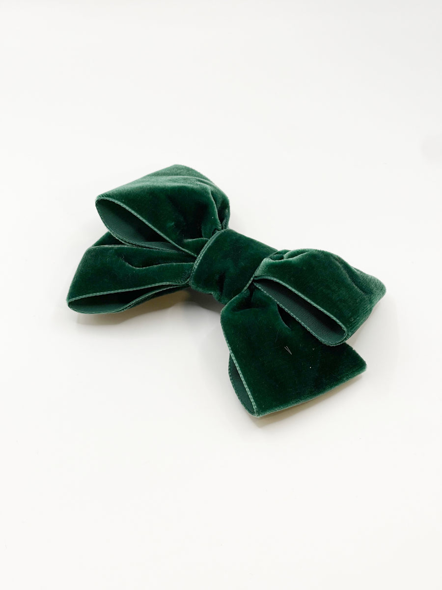 Fiocco Per Capelli Bambina In Velluto Bordeaux - Con Fermaglio A Coccodrillo, Elegante Per Tutte Le Occasioni - Foto 8