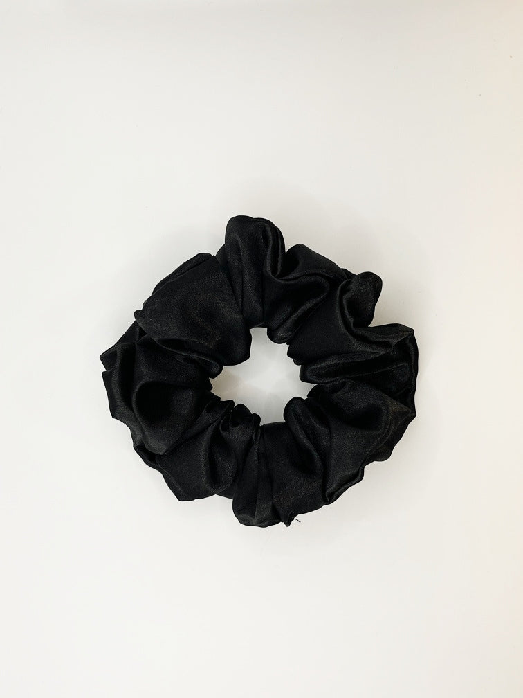 6 Pezzi Di Scrunchie Per Capelli In Seta/raso, Colori Nero, Bianco - Foto 6