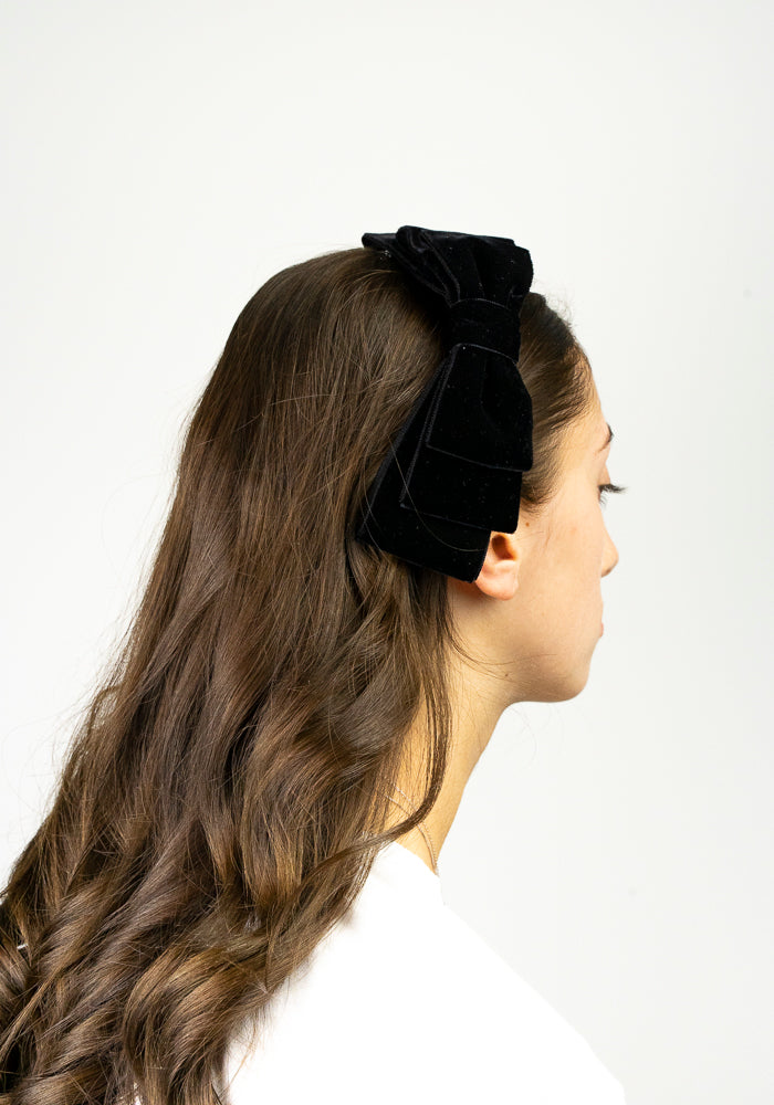 Triple Velvet Bow Headband